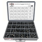 Metric Class 10.9 Hex Flange Frame Bolts & Nuts Assortment Phos & Oil - 370 PCS