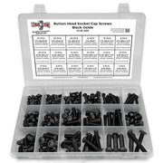 Inch Alloy Button Head Socket Cap Screws Black Oxide Assortment - 211 PCS