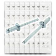 Dome Head Blind Pop Rivets Steel/Steel Mandrel Zinc Clear Assortment - 2035 PCS