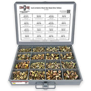 Inch & Metric Steel Rivet Nuts Zinc Yellow Assortment - 1061 PCS