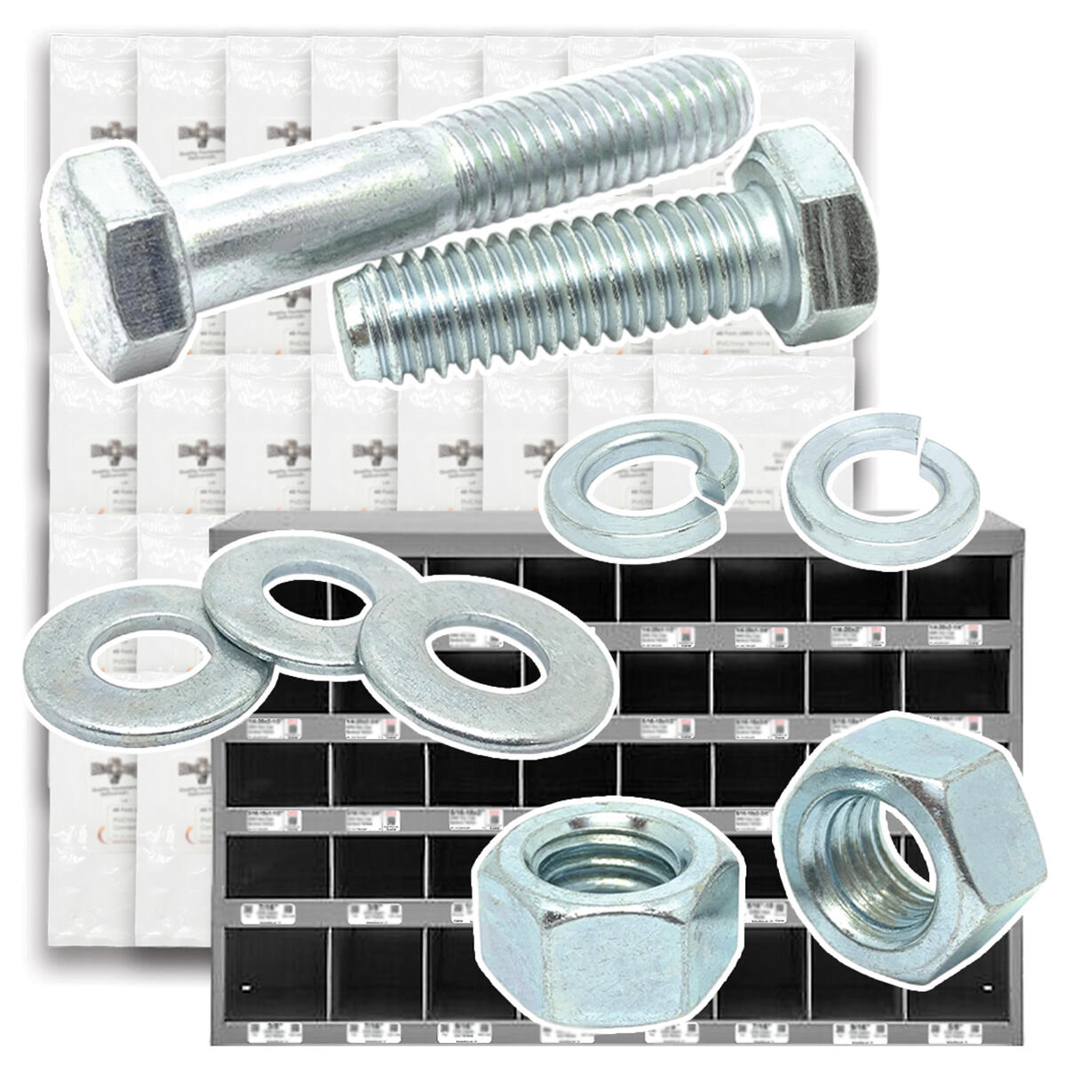 Metric Class 10.9 Coarse Hex Cap Screws, Hex Nuts, Flat & Lock Washers - 2012 PCS