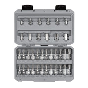 3/8 Inch Drive Torx/TR Torx Bit & External Star Socket Set with Case, 36-Piece (T10 - T60, TR10 - TR60, E4 - E20)
