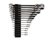 Flex Head 12-Point Ratcheting Combination Wrench Set with Modular Organizers, 15-Piece (1/4-1 in.)