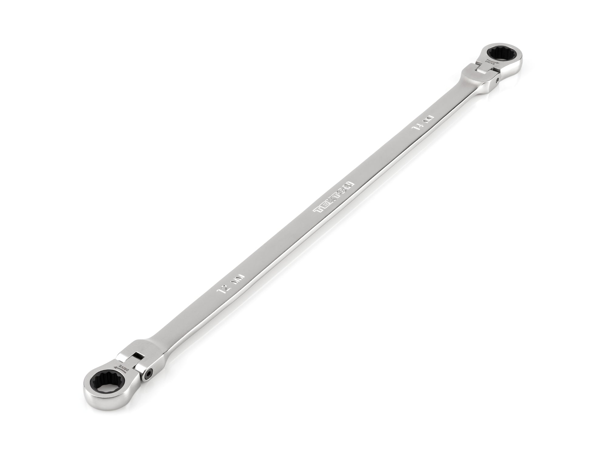 12 x 14 mm Long Flex Head 12-Point Ratcheting Box End Wrench