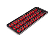 1/4 Inch Drive 3-Rail Socket Organizer Set, Red (45-Tool)