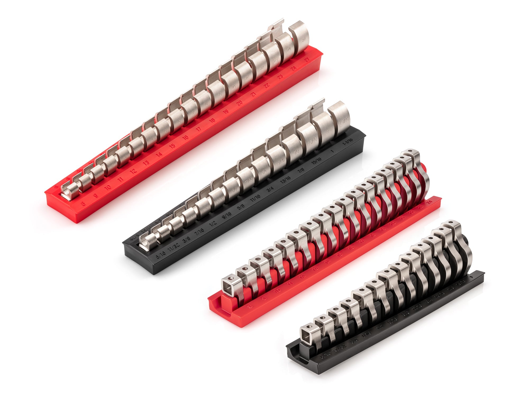 3/8 Inch Drive Crowfoot and Flare Nut Crowfoot Wrench Set with Racks, 62-Piece (5/16 - 1-1/16 in., 8 - 27 mm)