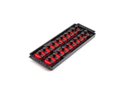3/8 Inch Drive 2-Rail Socket Organizer Set, Red (20-Tool)