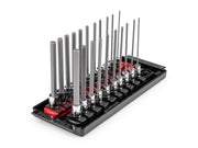 1/4 Inch Drive Long Hex Bit Socket Set with Rails and Tray, 21-Piece (5/64 - 5/16 in., 2 - 8 mm)