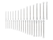 Long Fixed/Flex Head 12-Point Ratcheting Box End Wrench Set, 34-Piece (1/4-1 in., 6-24 mm)