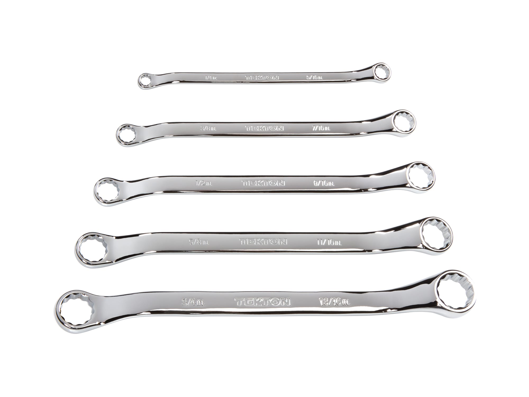 45-Degree Offset Box End Wrench Set, 5-Piece (1/4 - 13/16 in.)
