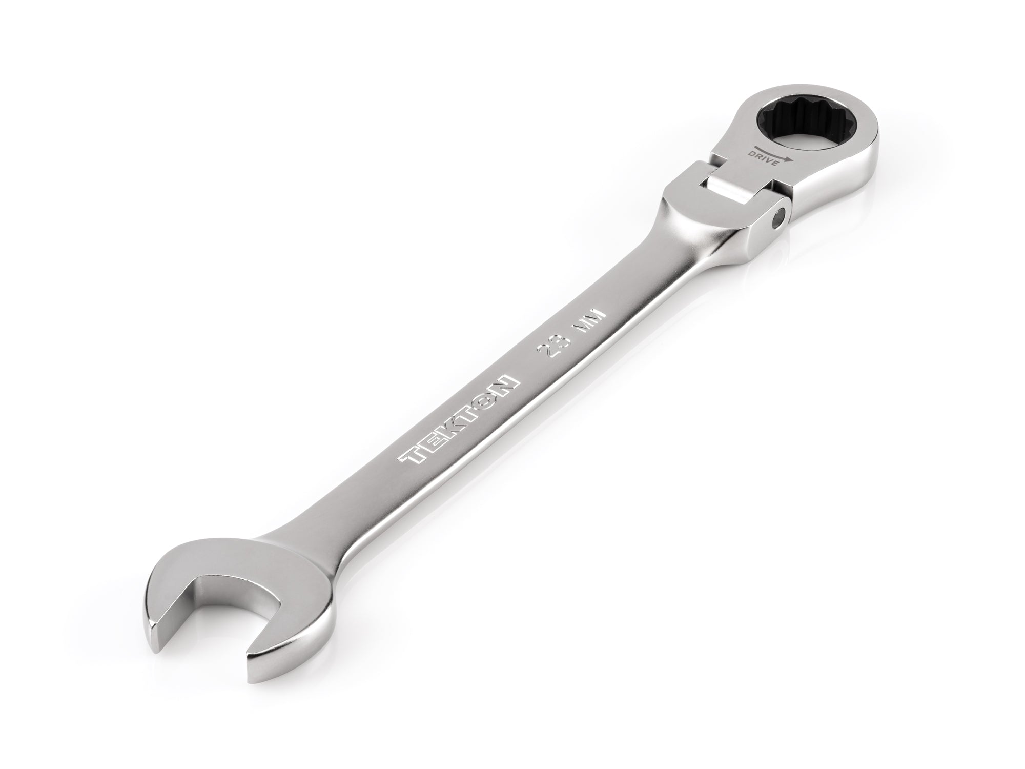 23 mm Flex Head 12-Point Ratcheting Combination Wrench
