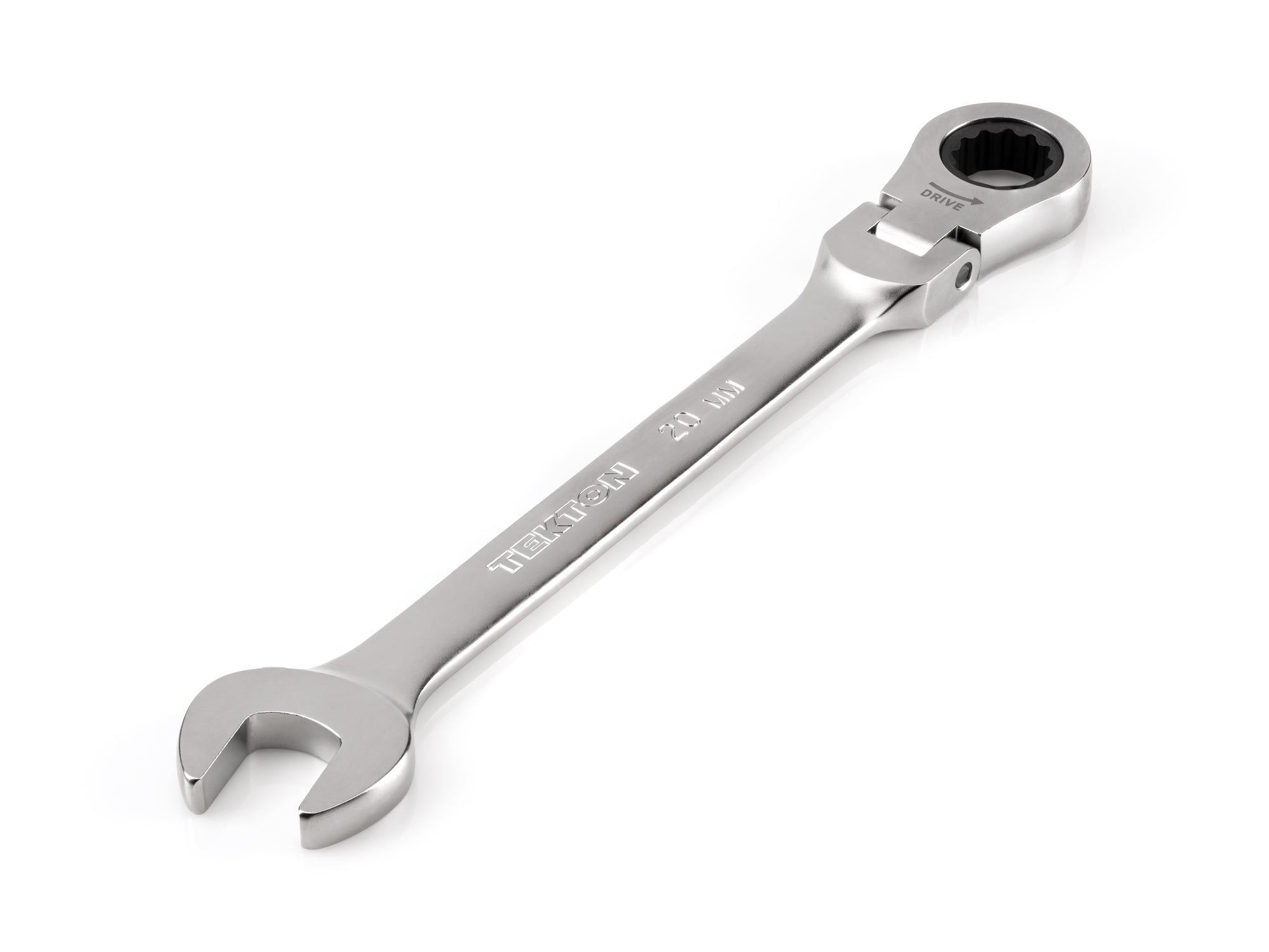 20 mm Flex Head 12-Point Ratcheting Combination Wrench
