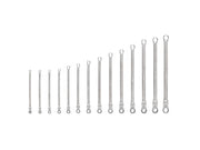 Long Fixed/Flex Head 12-Point Ratcheting Box End Wrench Set, 14-Piece (6-19 mm)
