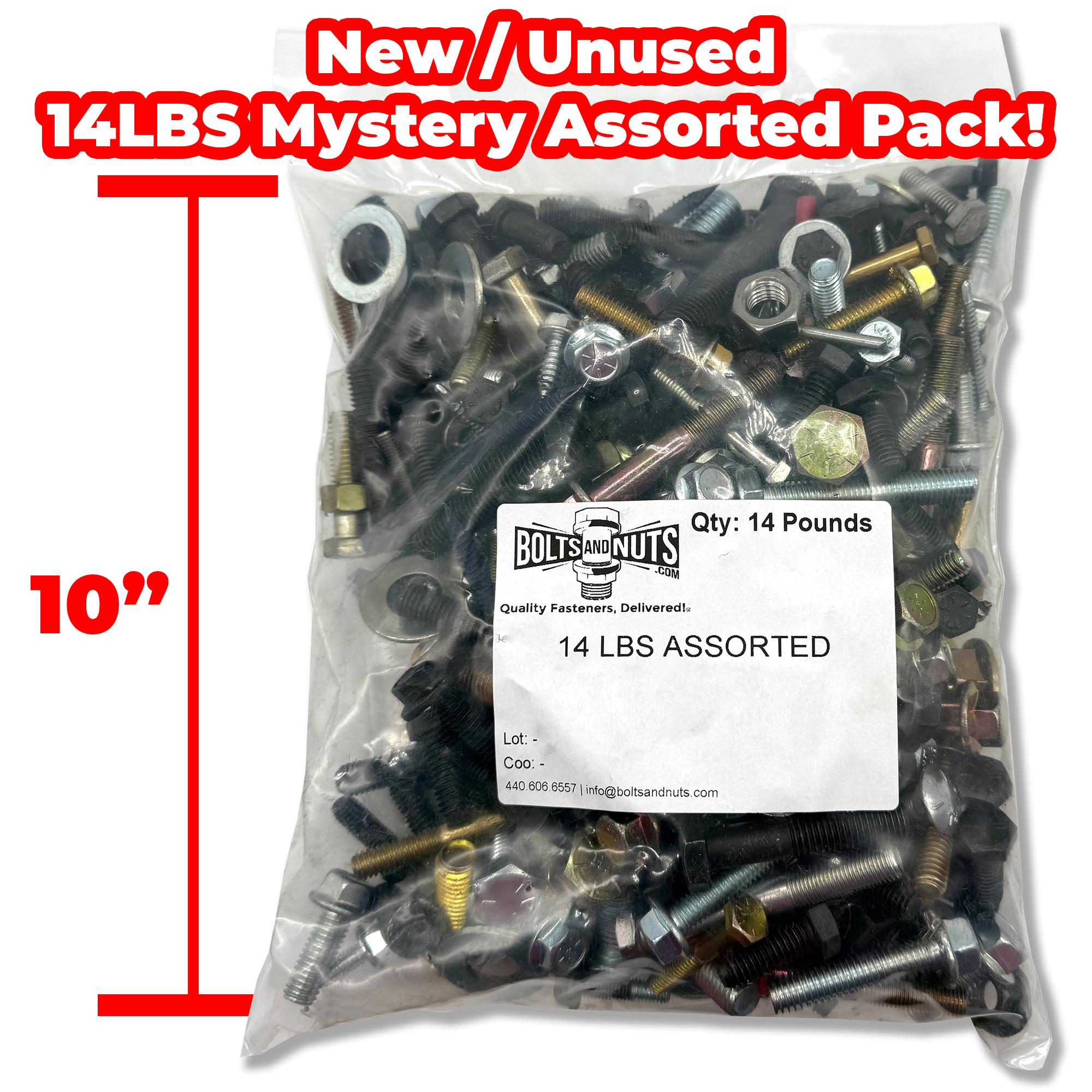14, 28, or 42LBS Miscellaneous Assorted Bolts, Screws, Flange, Nuts, Pins, Washers, & More! Mystery Pack!