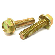 3/8-16x1/2" Grade 5 Serrated Hex Flange Bolts Zinc Yellow