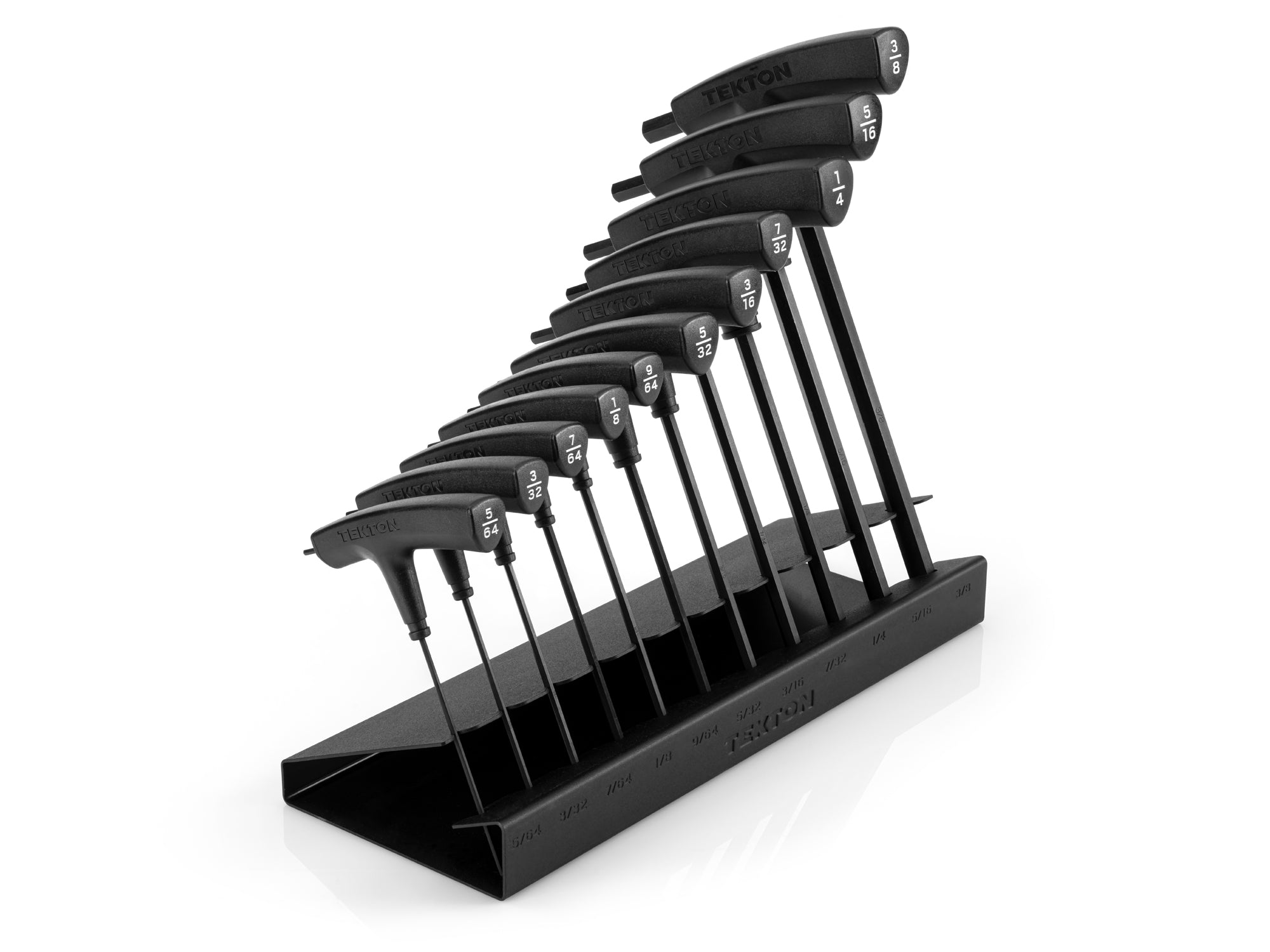 Flat End Hex T-Handle Key Set with Stand, 11-Piece (5/64 - 3/8 in.)