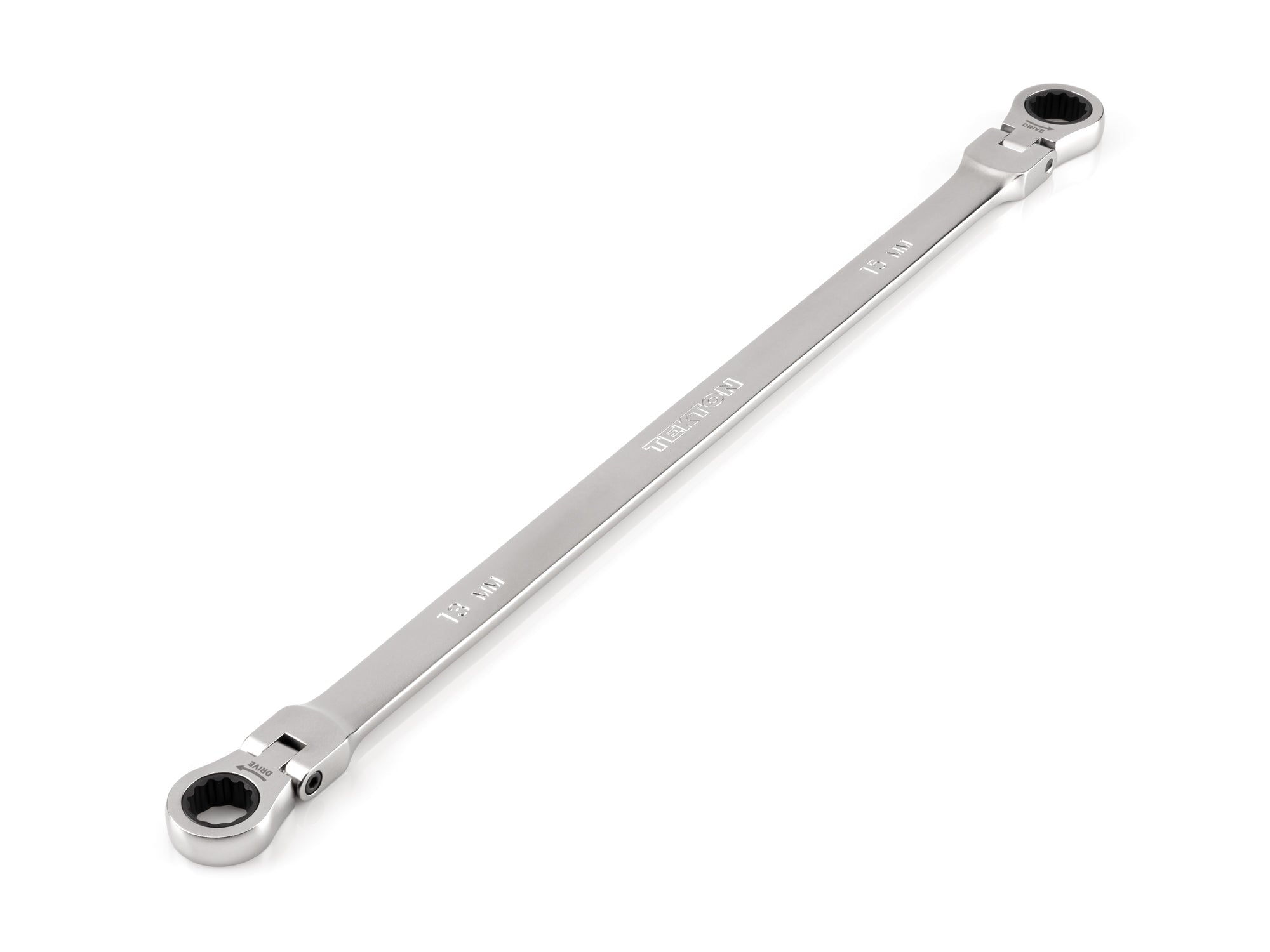 13 x 15 mm Long Flex Head 12-Point Ratcheting Box End Wrench