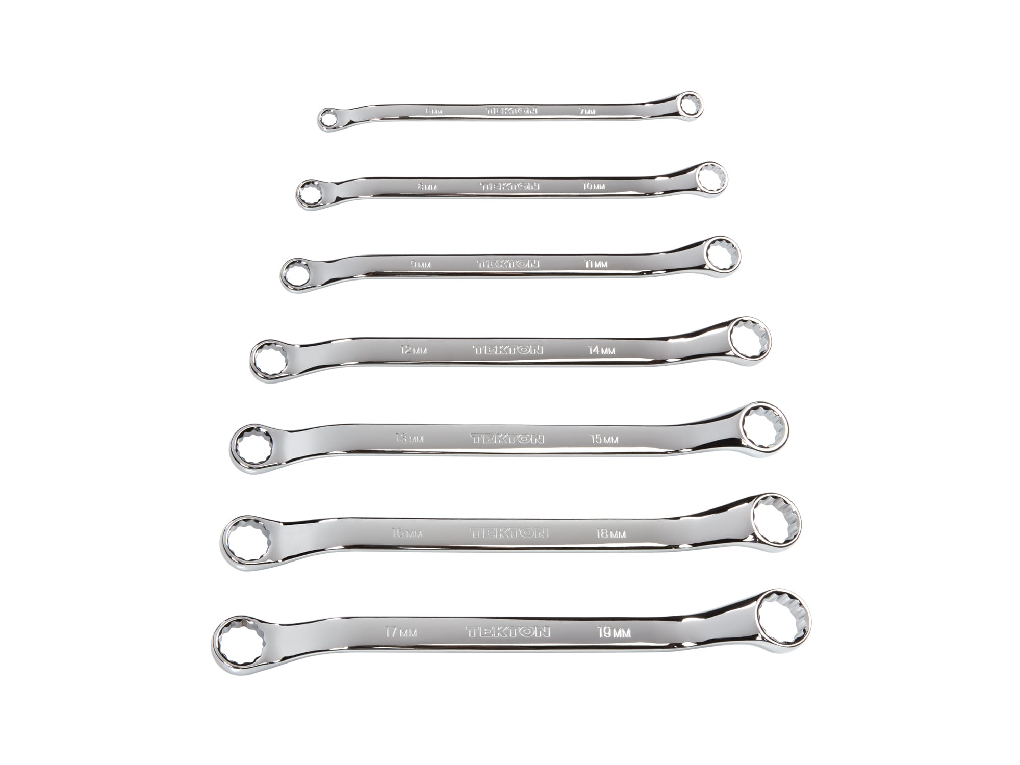 45-Degree Offset Box End Wrench Set, 7-Piece (6 - 19 mm)