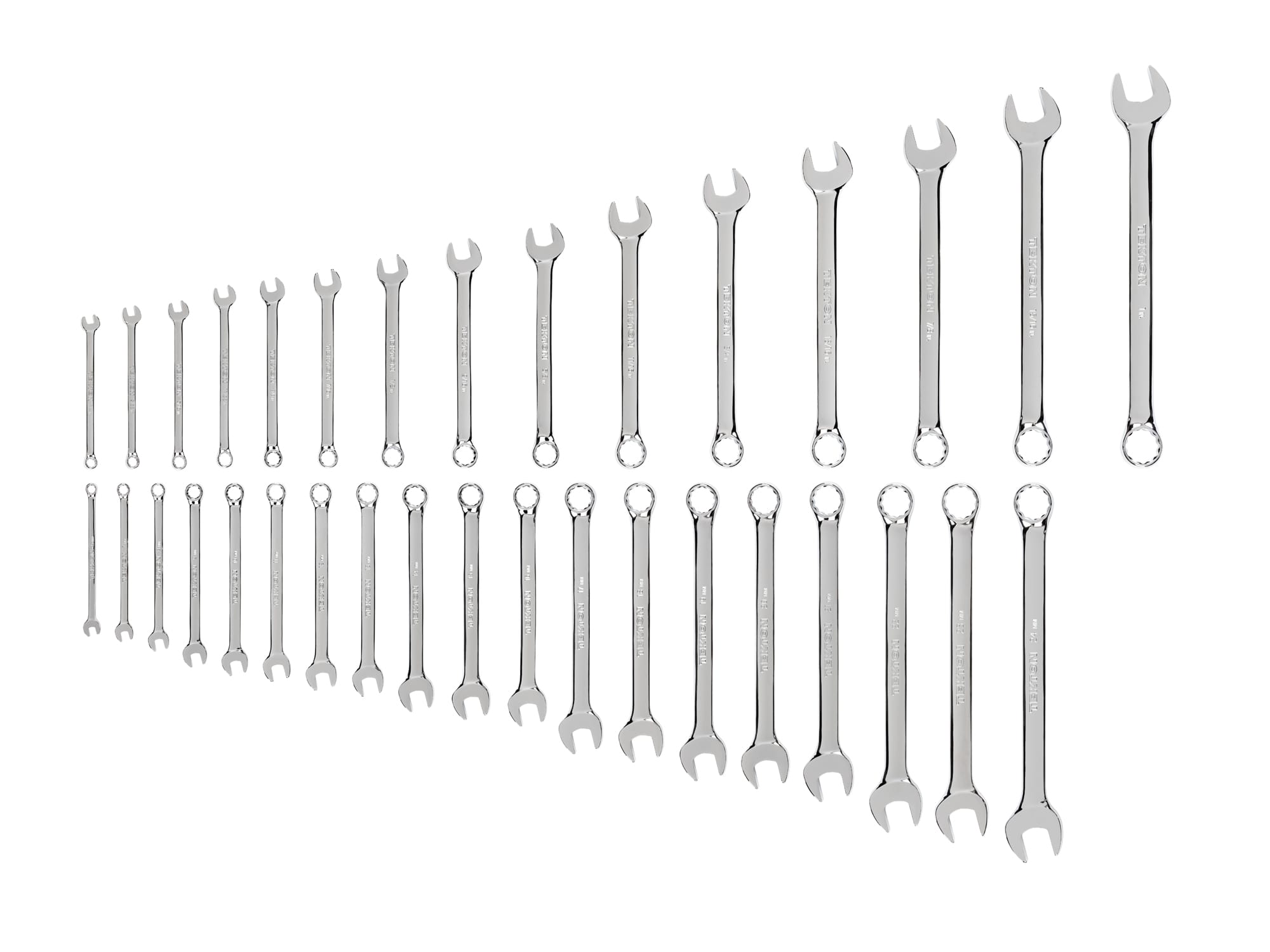 Combination Wrench Set, 34-Piece (1/4 -1 in., 6 -24 mm)