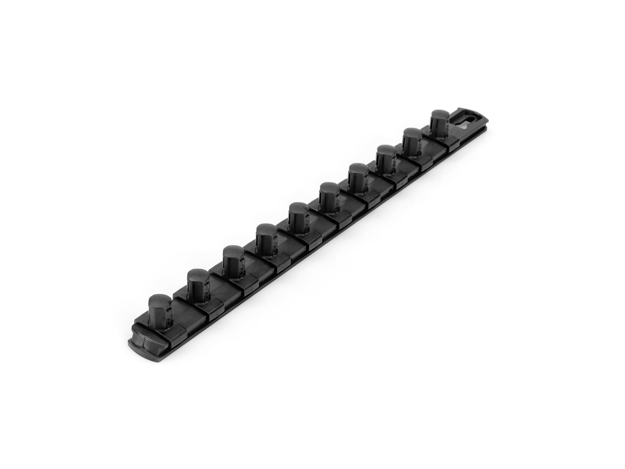 1/2 Inch Drive x 13 Inch Socket Rail, 10 Clips (Black)