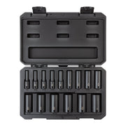 3/8 Inch Drive Deep 6-Point Impact Socket Set with Case, 15-Piece (1/4 - 1 in.)