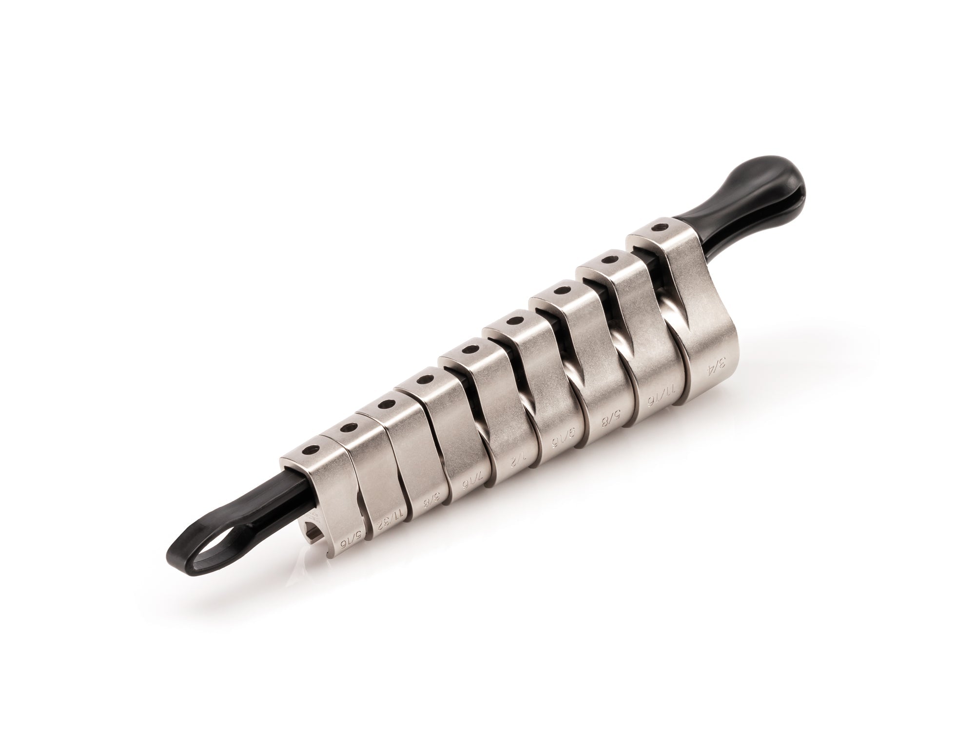 3/8 Inch Drive 6-Point Flare Nut Crowfoot Wrench Set with Key, 9-Piece (5/16 - 3/4 in.)