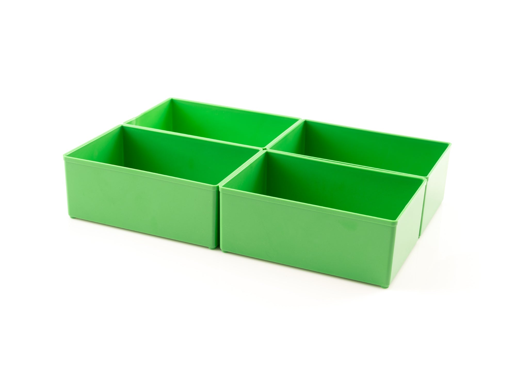 4 x 6 Inch Organizer Bin Set, 4-Piece (Green)