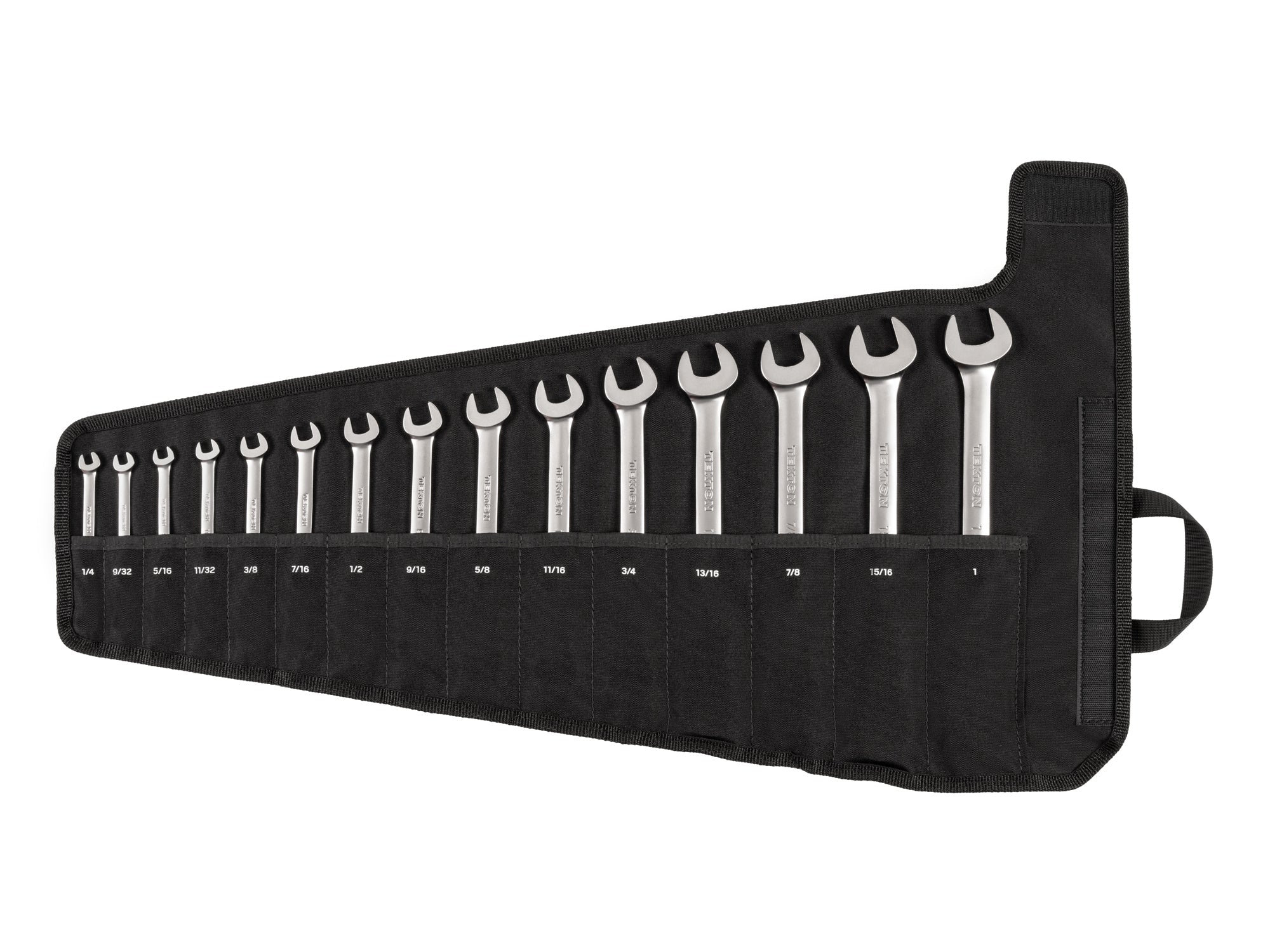 Flex Head Ratcheting Combination Wrench Set with Roll, 15-Piece (1/4 - 1 in.)