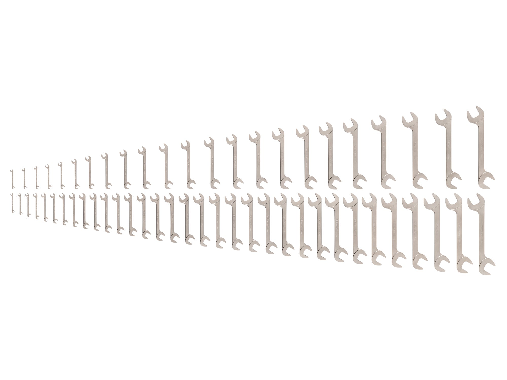 Angle Head Open End Wrench Set, 56-Piece (1/4 - 1-1/2 in., 6-38 mm)