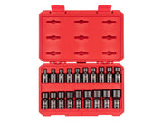 3/8 Inch Drive Shallow 6-Point Universal Joint Impact Socket Set with Case, 19-Piece (6 - 24 mm)