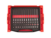 3/8 Inch Drive Standard and Long Bit Socket Set with Open Top Drawer and Rack (48-Piece)