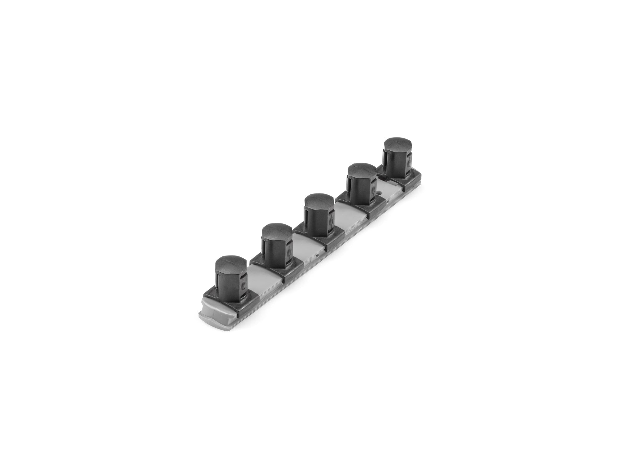 3/4 Inch Drive x 8 Inch Socket Rail, 5 Clips (Gray)