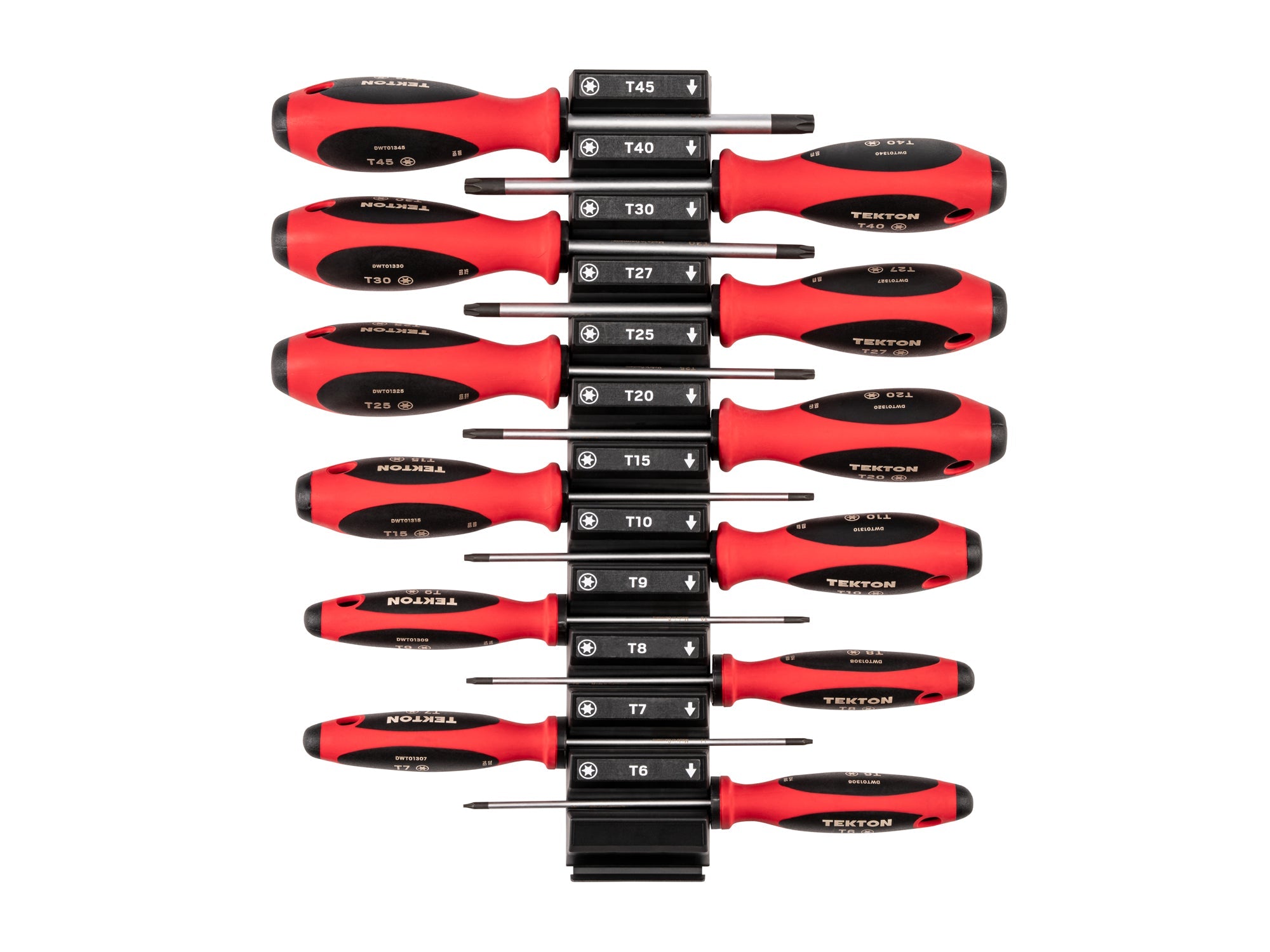 Torx Screwdriver Set with Modular Organizers - 4 Inch Shanks, 12-Piece (T6 - T45)