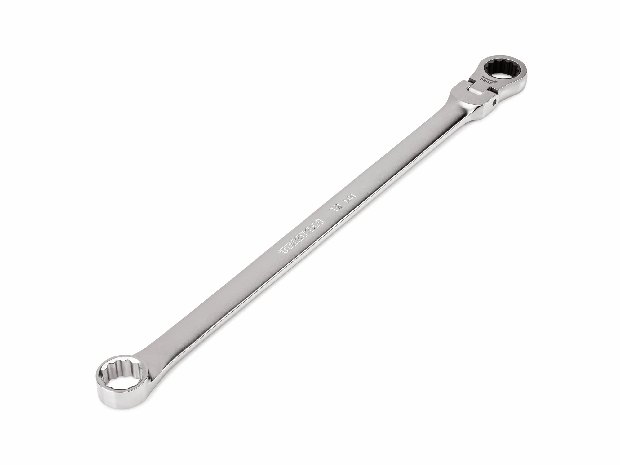 19 mm Long Fixed/Flex Head 12-Point Ratcheting Box End Wrench