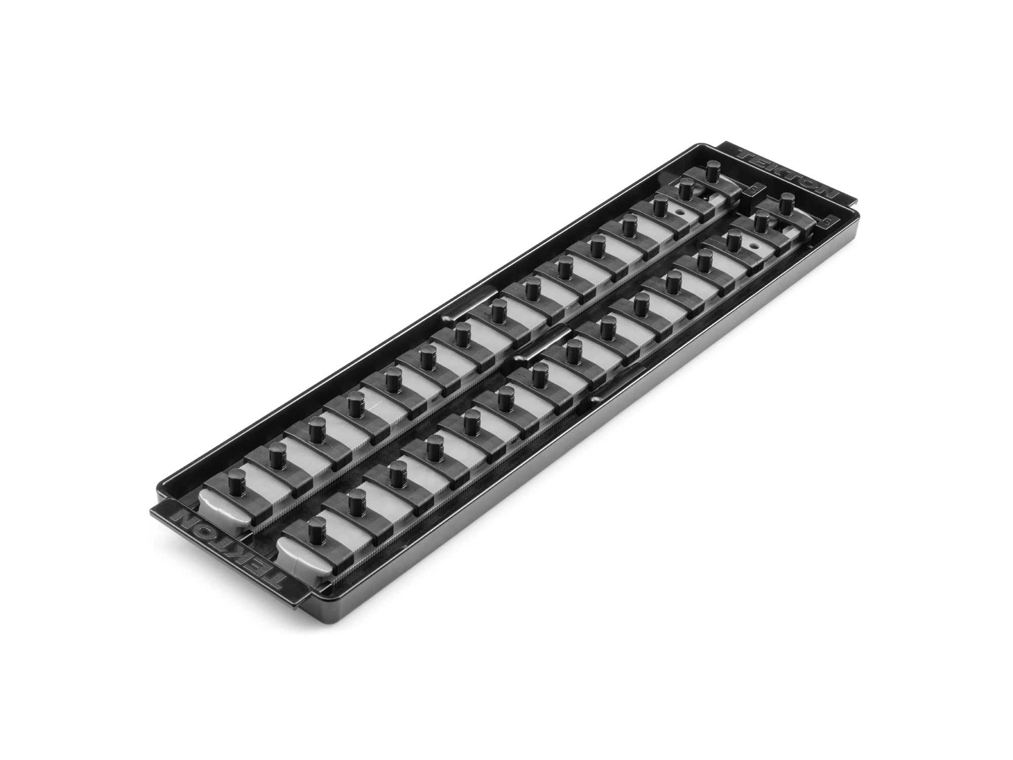 1/4 Inch Drive 2-Rail Socket Organizer Set, Gray (30-Tool)