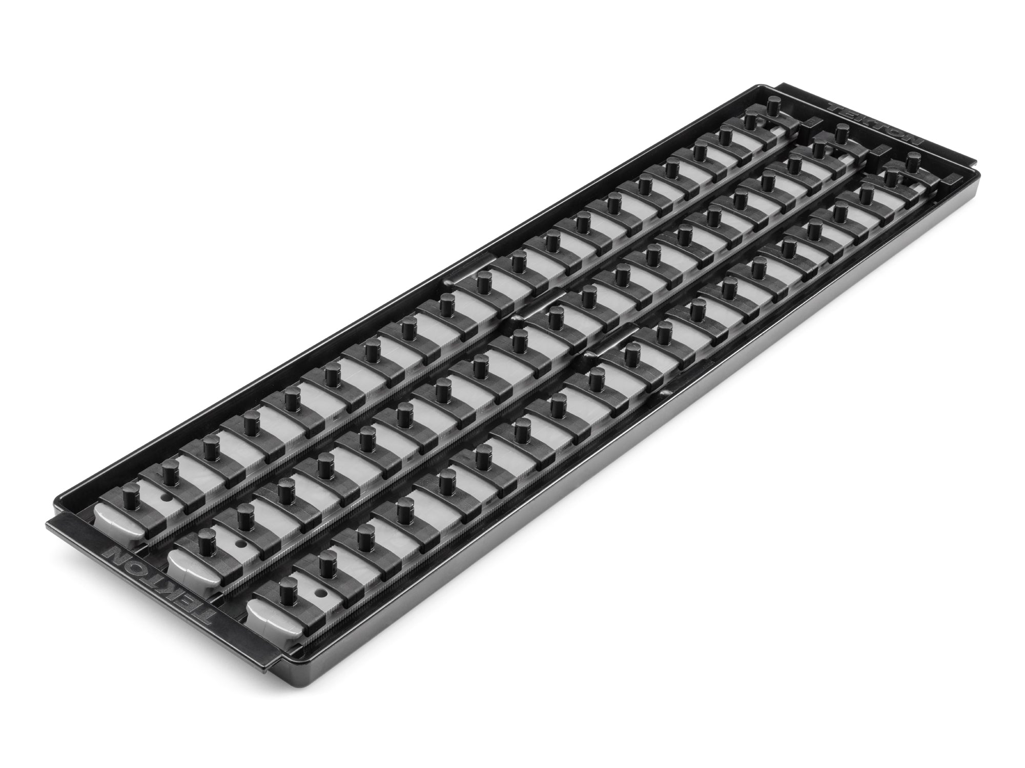 1/4 Inch Drive 3-Rail Socket Organizer Set, Gray (60-Tool)