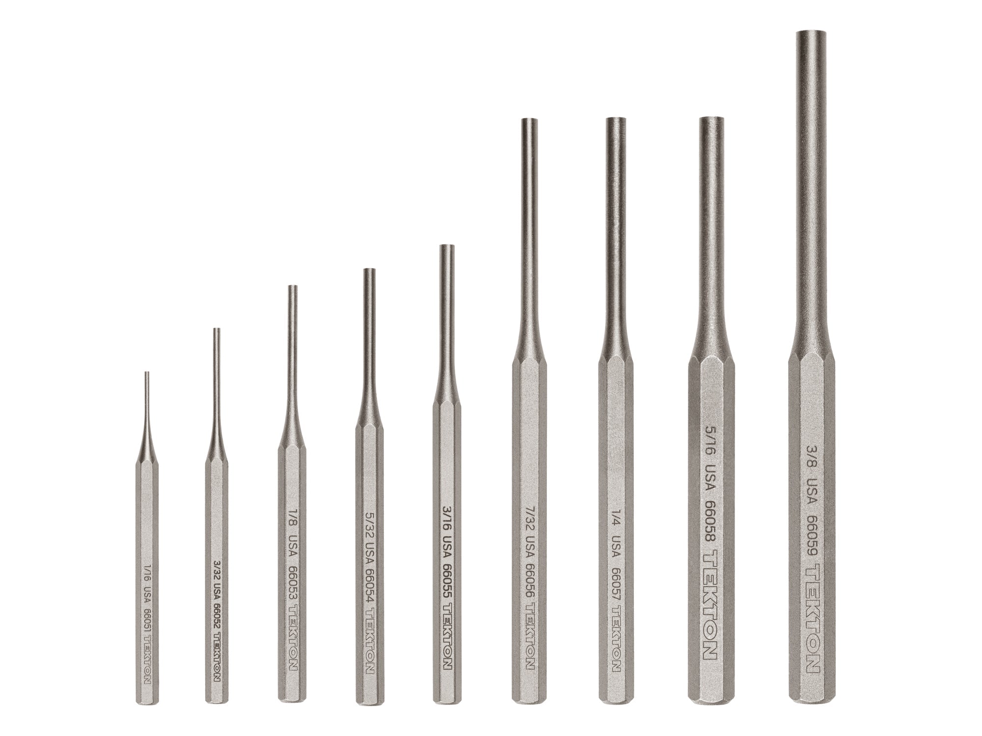 Pin Punch Set, 9-Piece (1/16 - 3/8 in.)