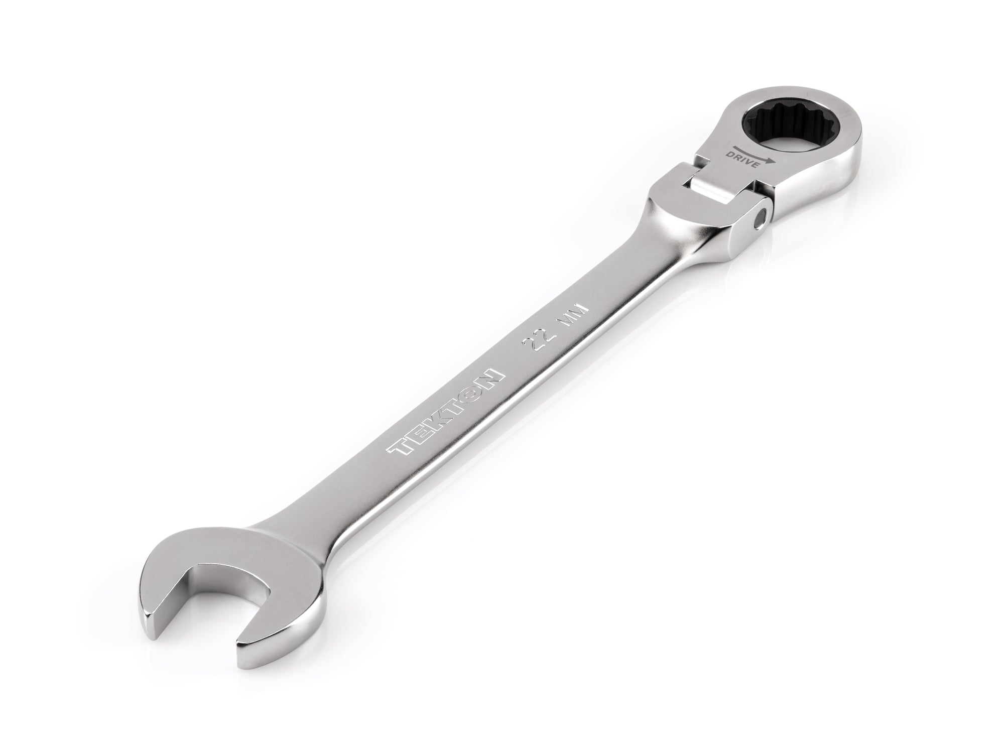 22 mm Flex Head 12-Point Ratcheting Combination Wrench