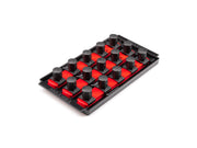 3/4 Inch Drive 3-Rail Socket Organizer Set, Red (15-Tool)